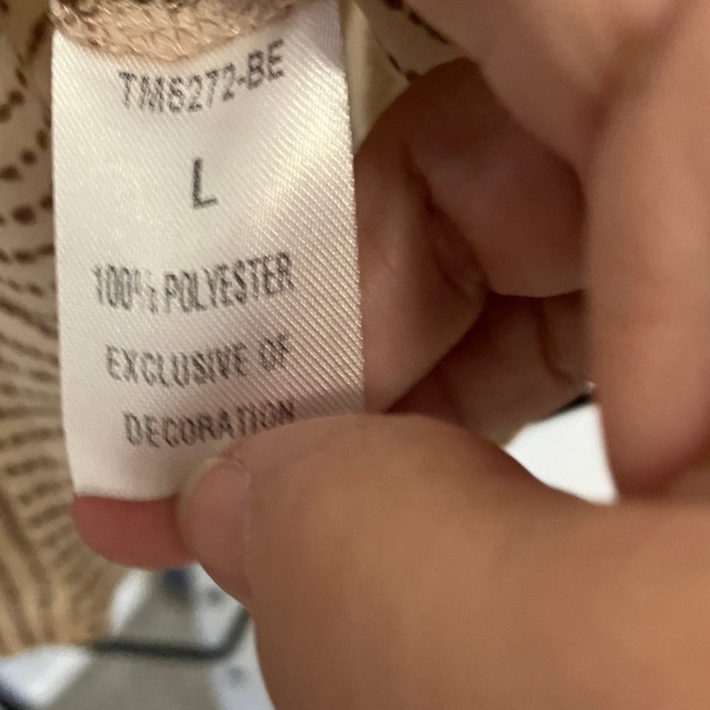 THML  Beige Striped Blouse with Orange Floral Embroidery - Picture 5 of 6